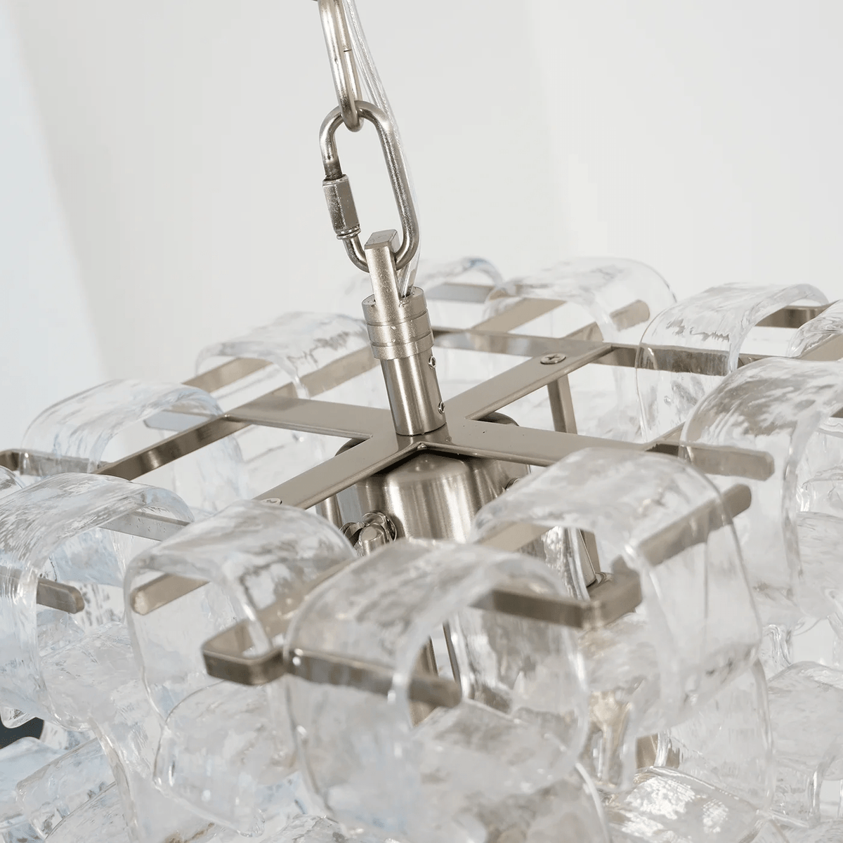 Orielis Kroonluchter Murano-glas Interlockende geometrische vorm
