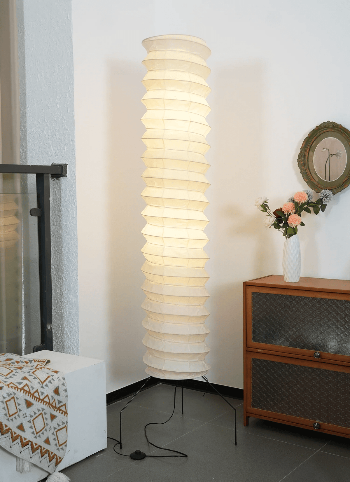 Soraine Minimalistische vloerlamp met rijstpapier