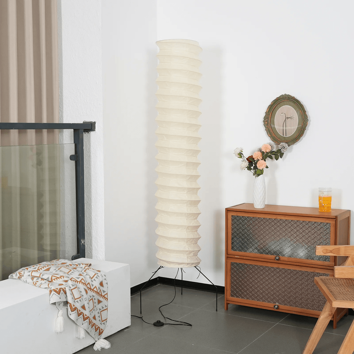 Soraine Minimalistische vloerlamp met rijstpapier