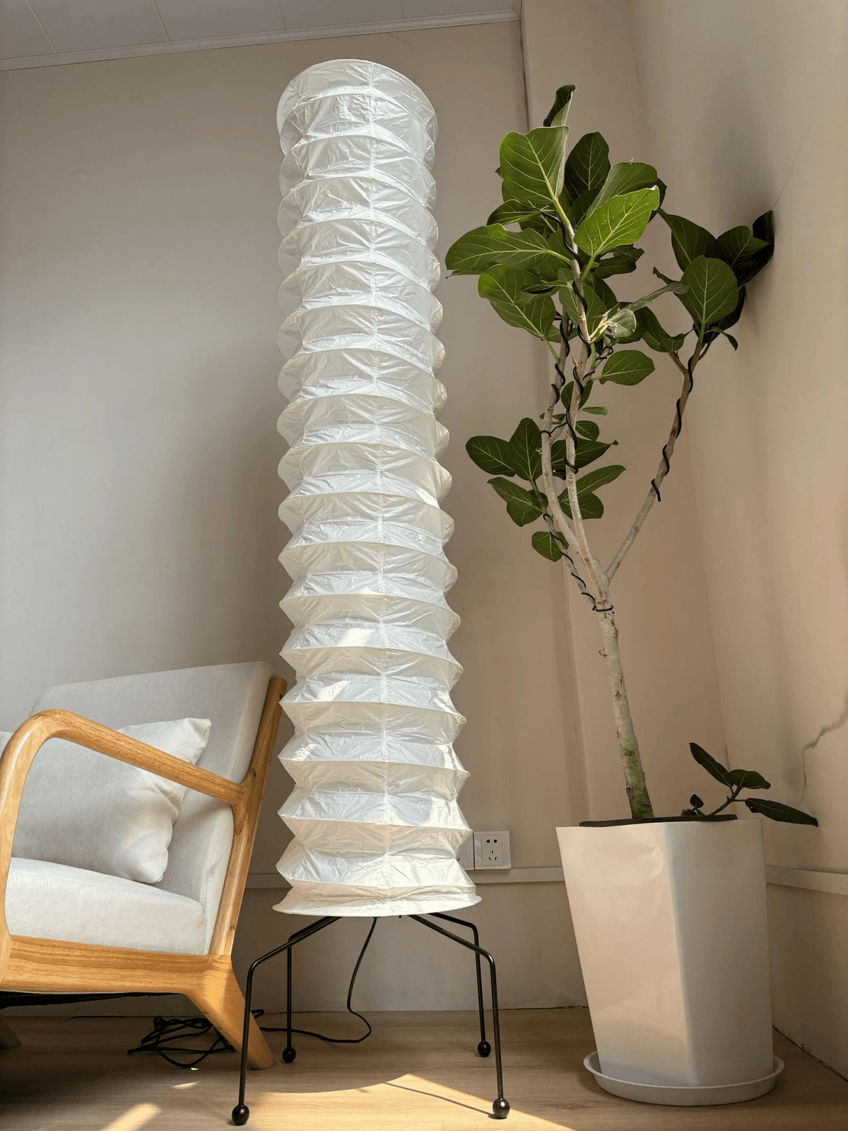 Soraine Minimalistische vloerlamp met rijstpapier