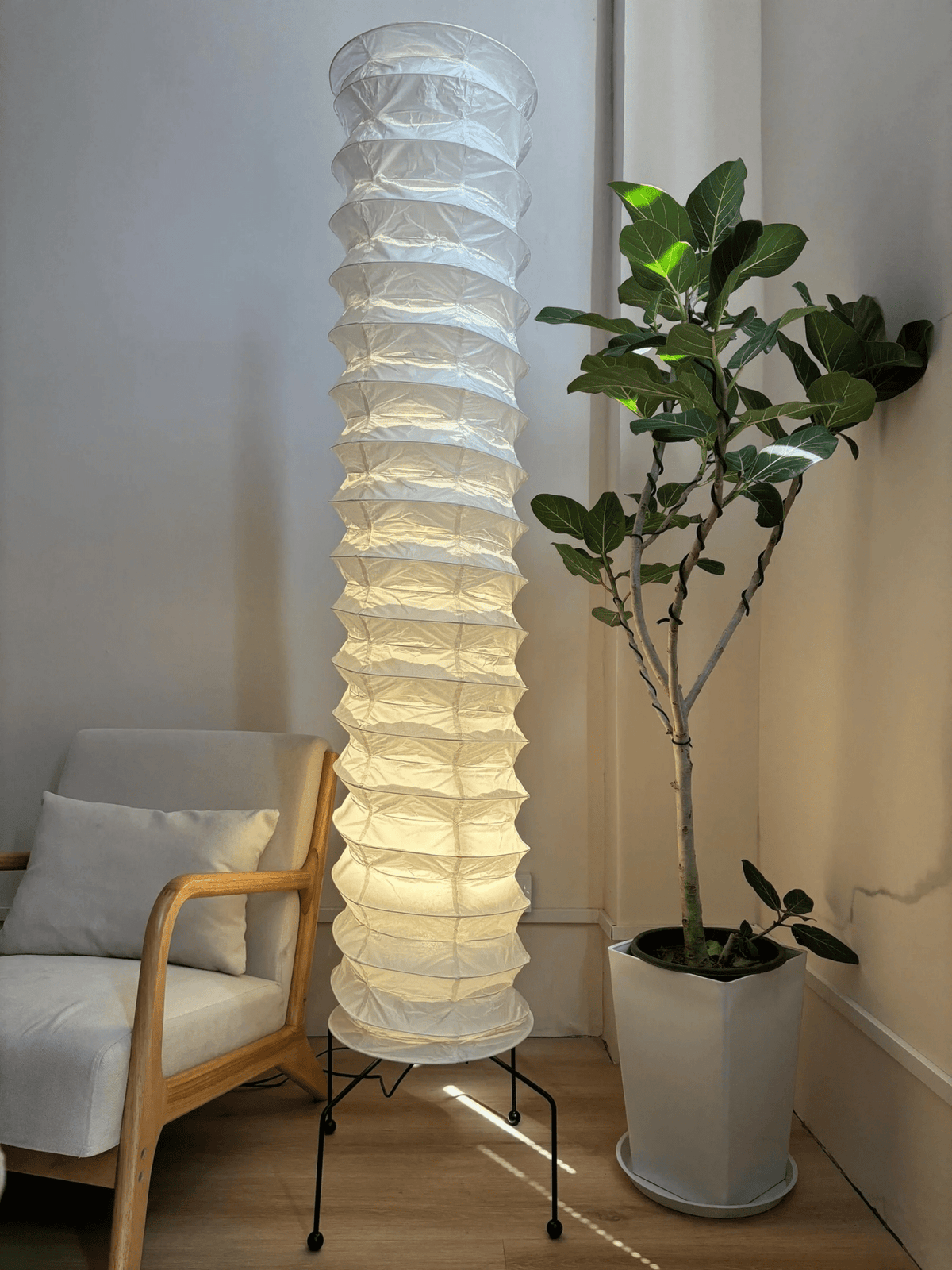 Soraine Minimalistische vloerlamp met rijstpapier