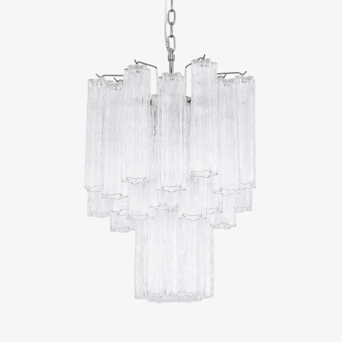 Celorora kroonluchter met heldere Murano-glasbuis, tiered modern