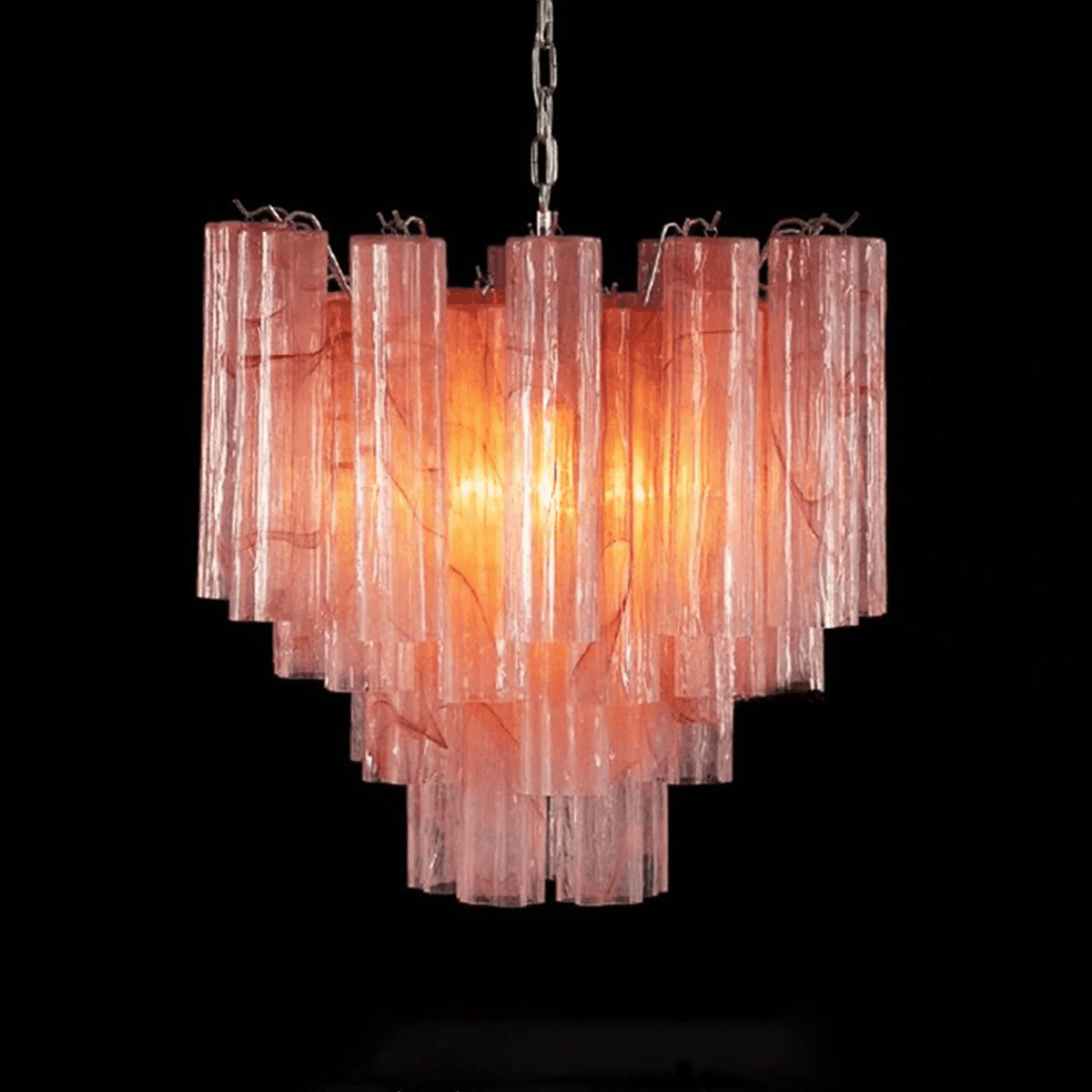 Lioruian kroonluchter Murano glas gelaagd Grijs
