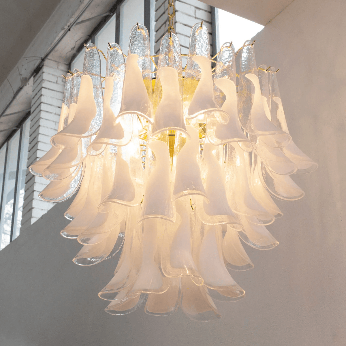 Eiroeon Kroonluchter Murano glas Gelaagd Italiaans