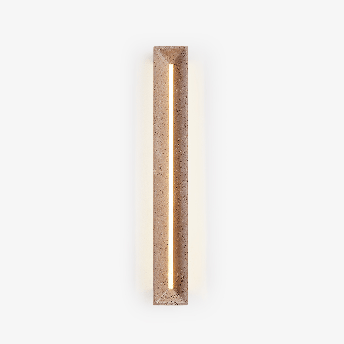 Dfi Minimalistische wandlamp van geel travertin