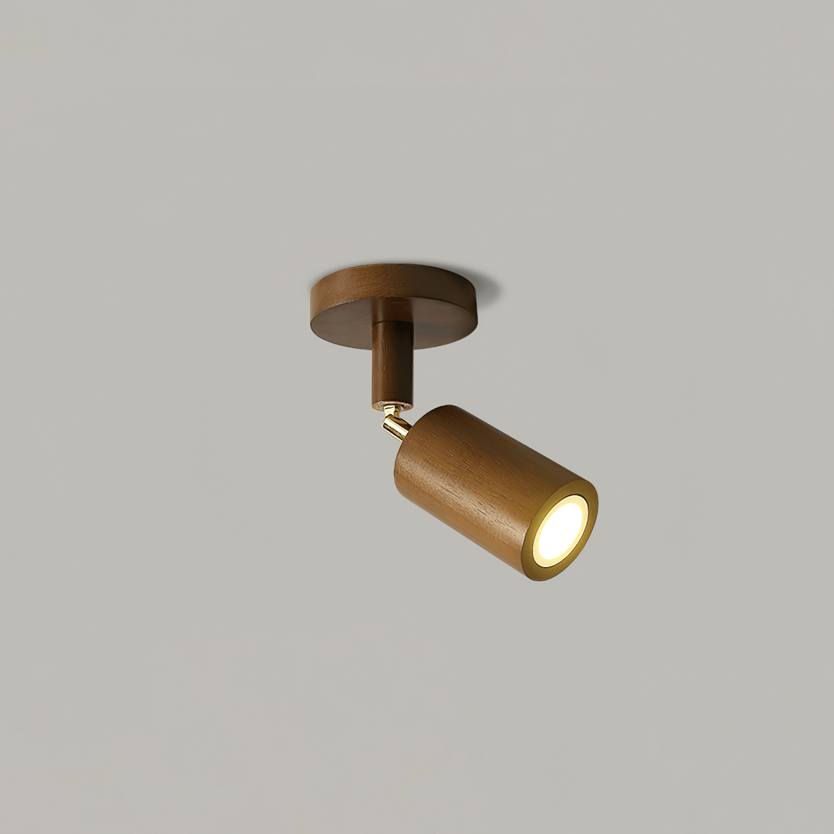 Rinaniella plafondlamp natuurlijke houten balk met spotverlichting