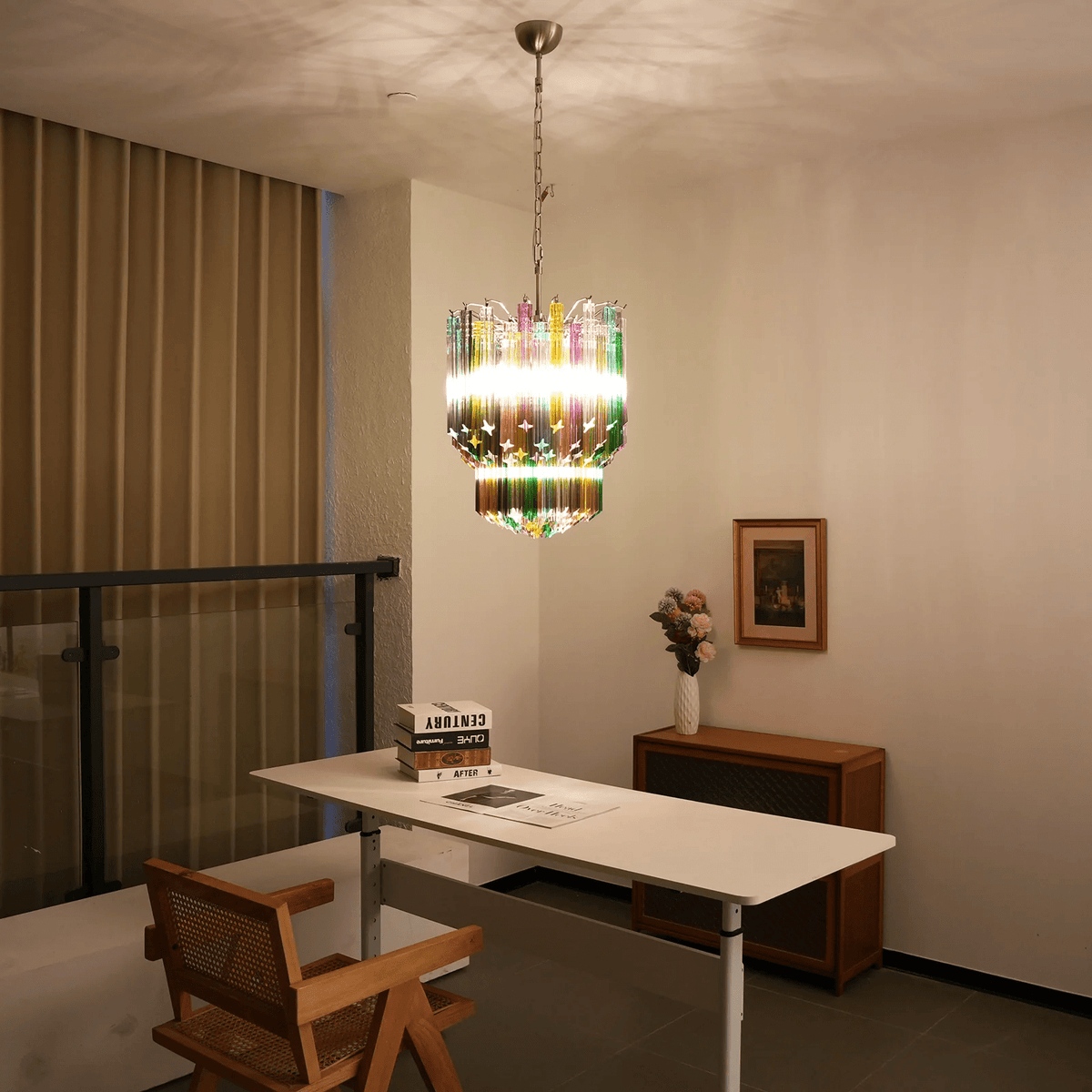 Celorelle Kroonluchter Murano glas Meerkleurig Prisma