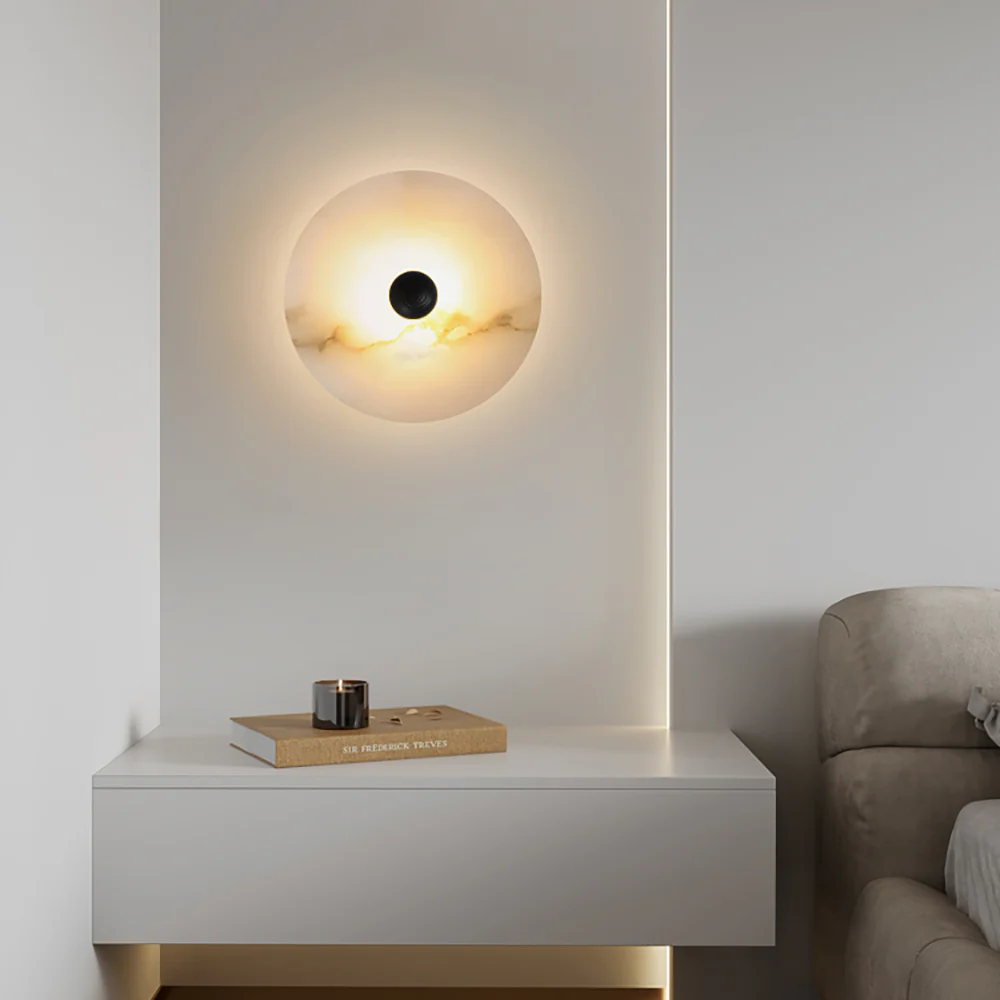 Albireria Minimalistische plafondlamp van albast