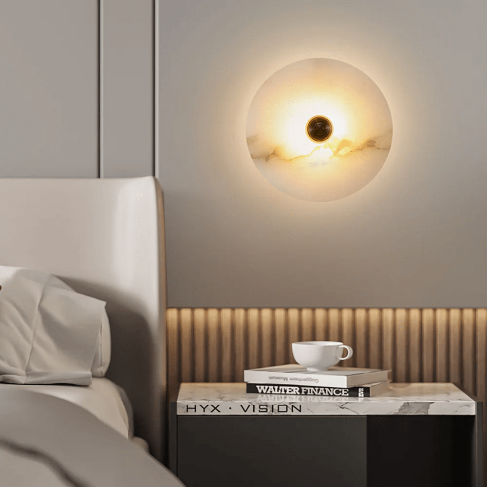 Albireria Minimalistische plafondlamp van albast