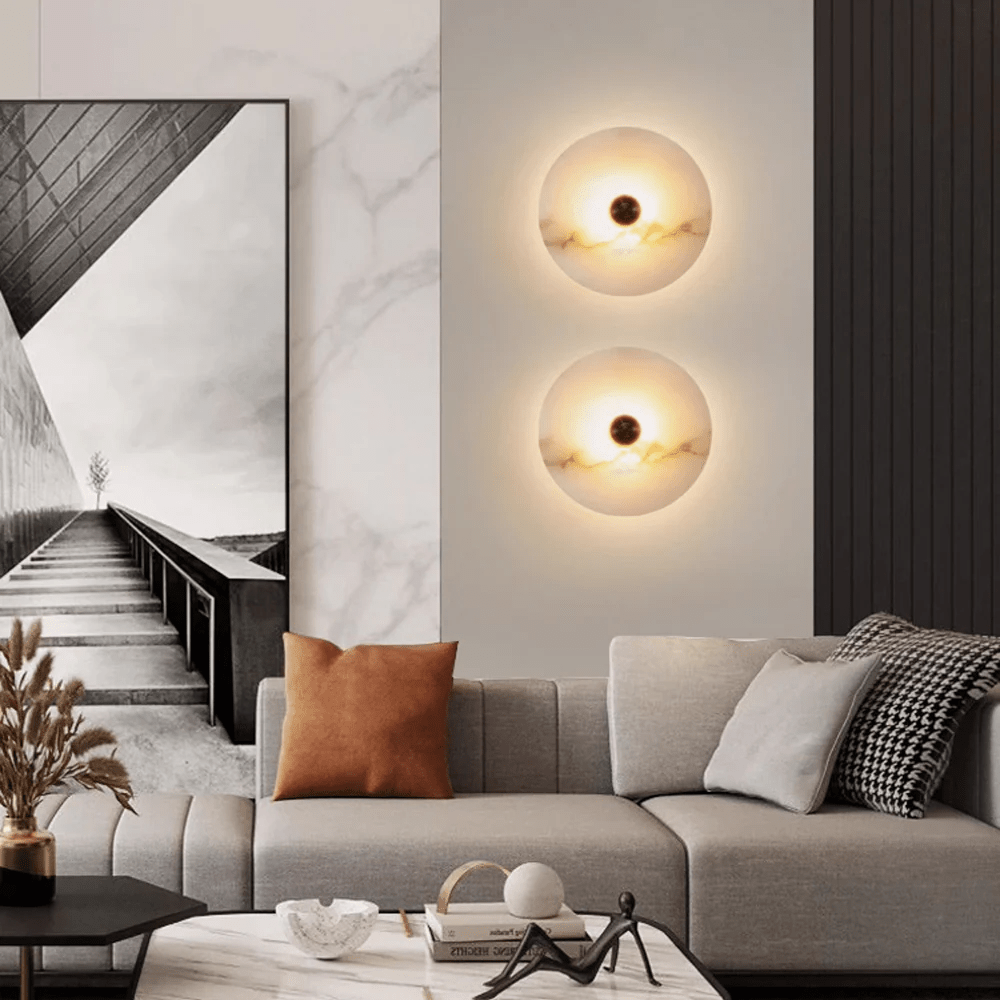 Albireria Minimalistische plafondlamp van albast