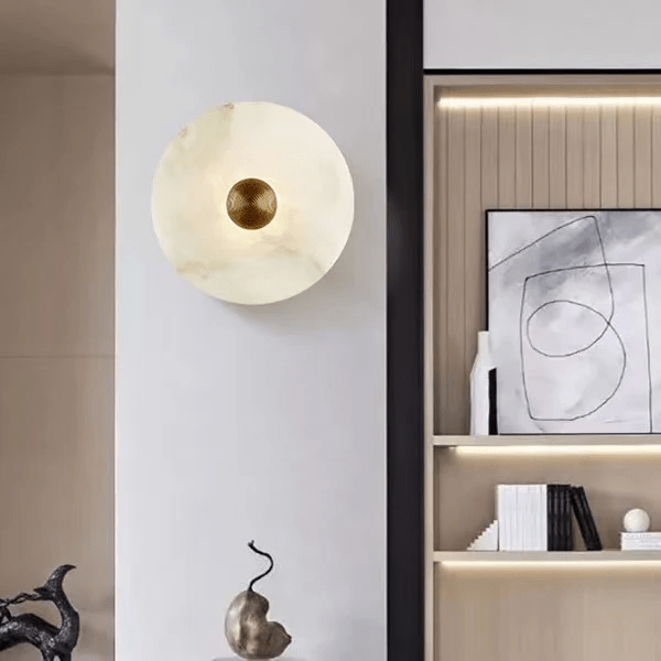 Albireria Minimalistische plafondlamp van albast