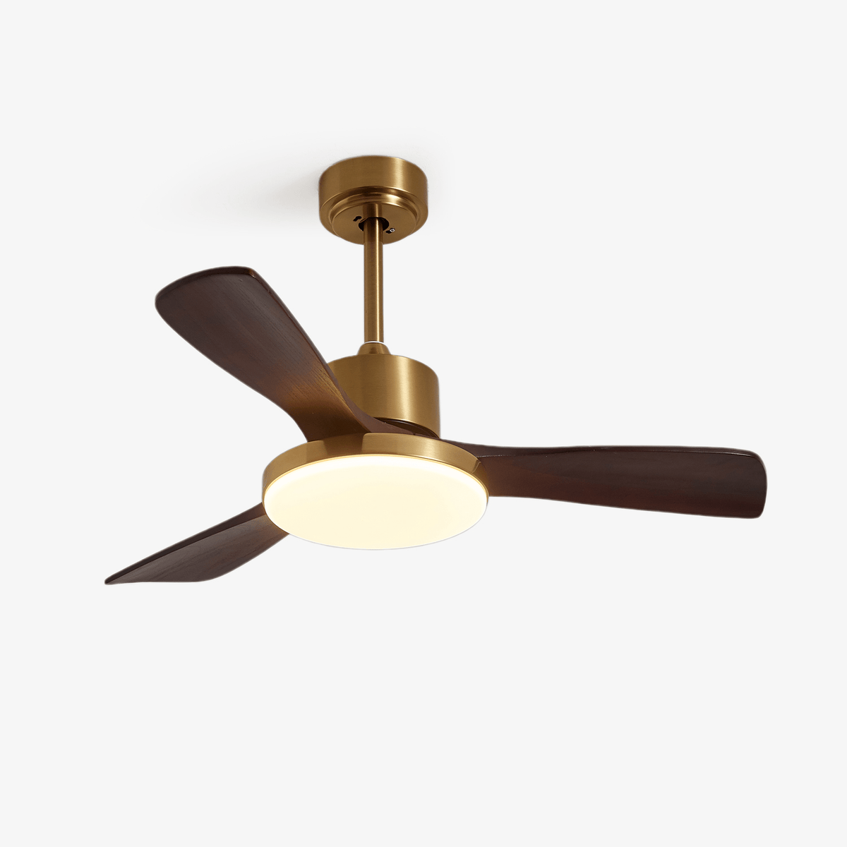 Xen Moderne plafondventilator met verlichting van walnoothout