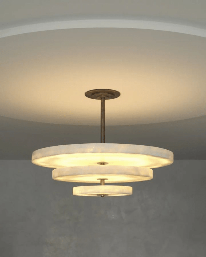Nivoreria Minimalistische hanglamp van albast