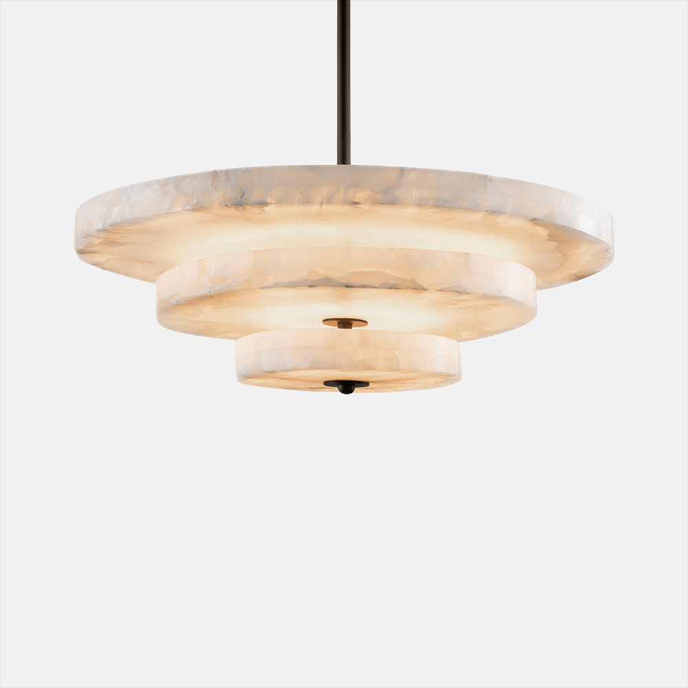 Nivoreria Minimalistische hanglamp van albast