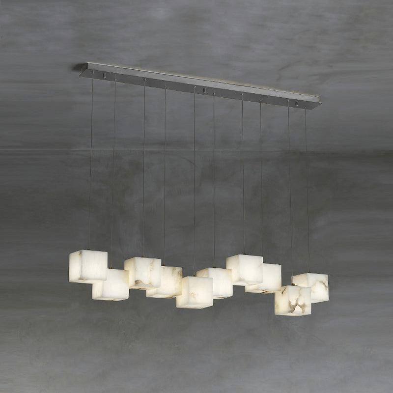 Develo Minimalistische hanglamp met kroonluchter in albast