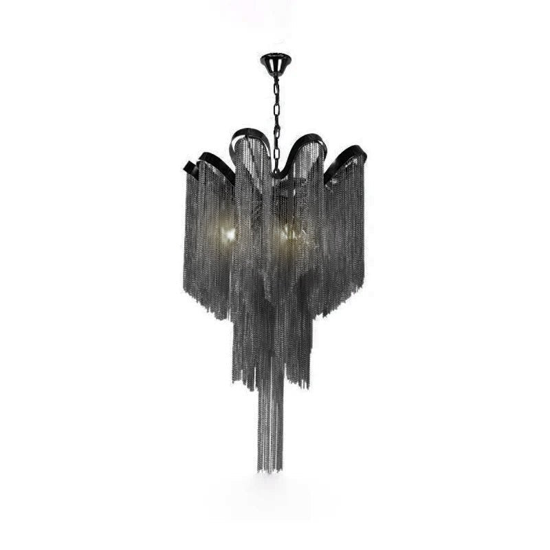 Lustra hanglamp Stream ketting nikkel