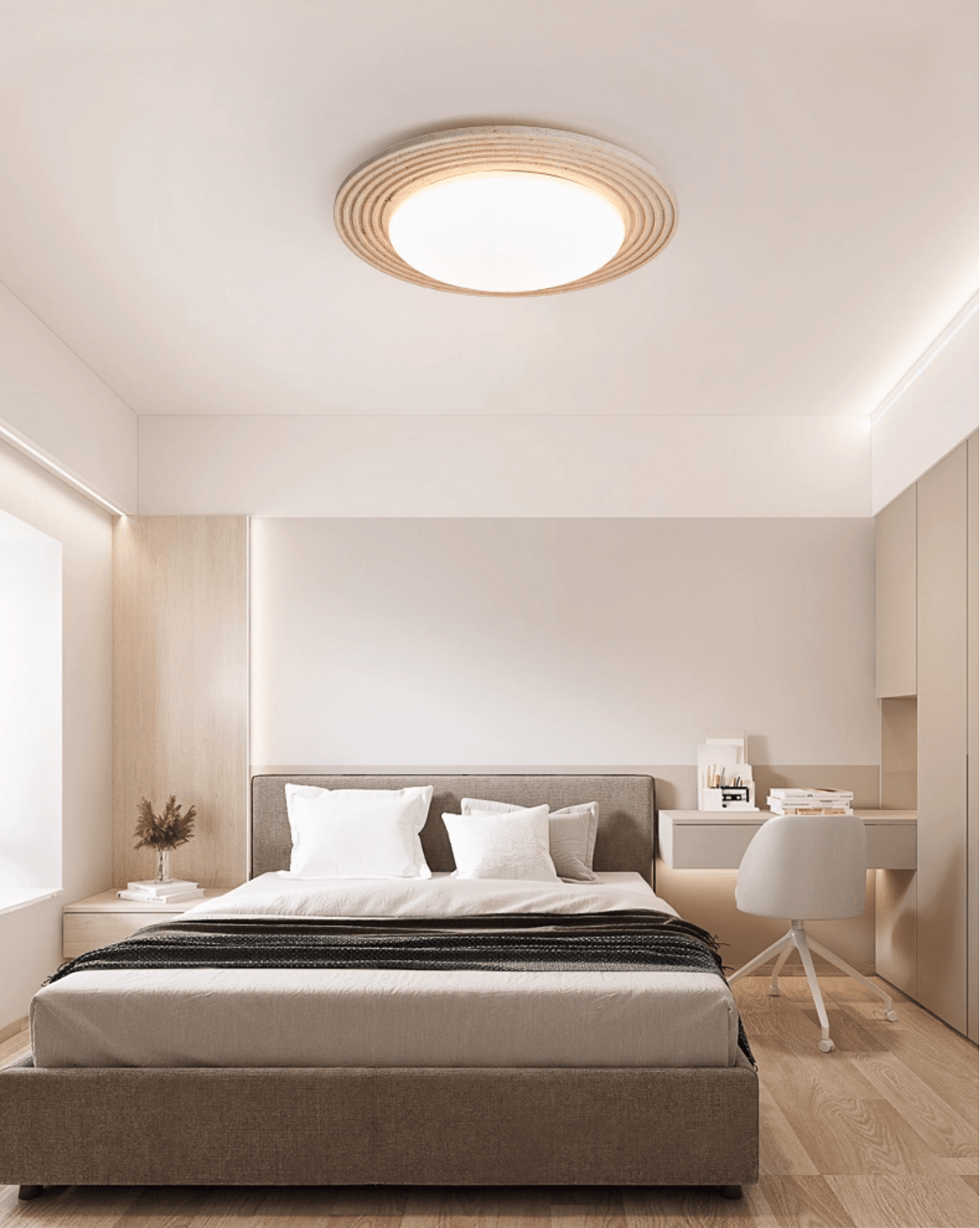 Orinir minimalistische plafondlamp van geel travertin