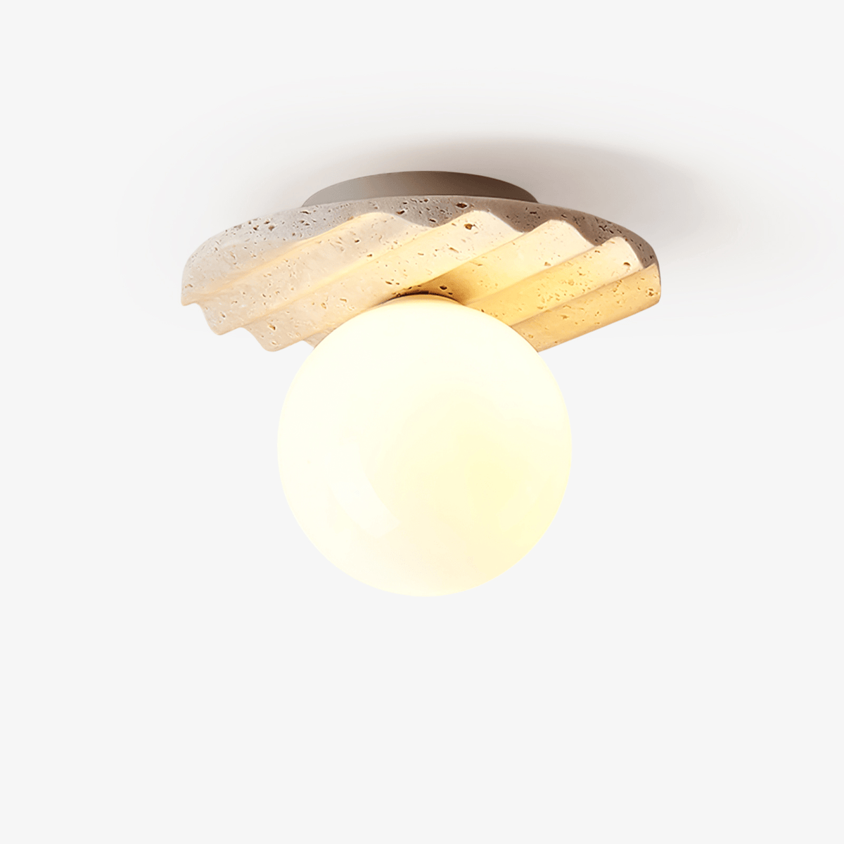 Travertin golf Plafondlamp