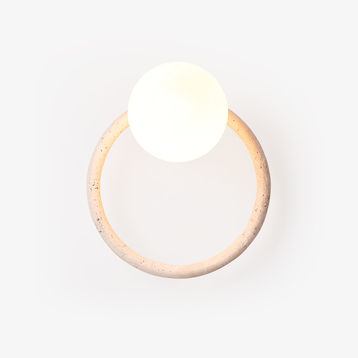 Idoryra Geel travertin wandlamp