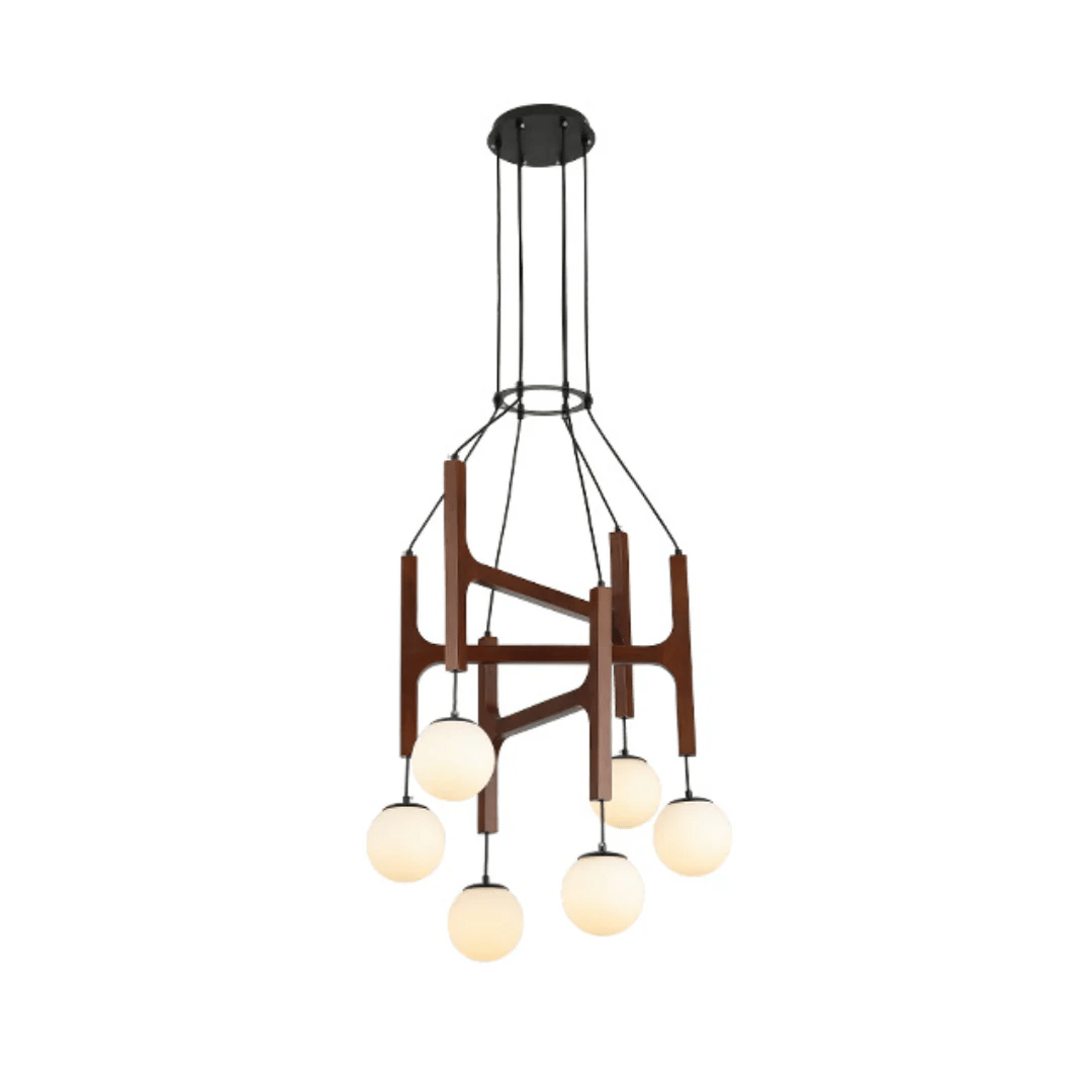 Xylocube Geometrisch Hout Bolvormig Hanglamp