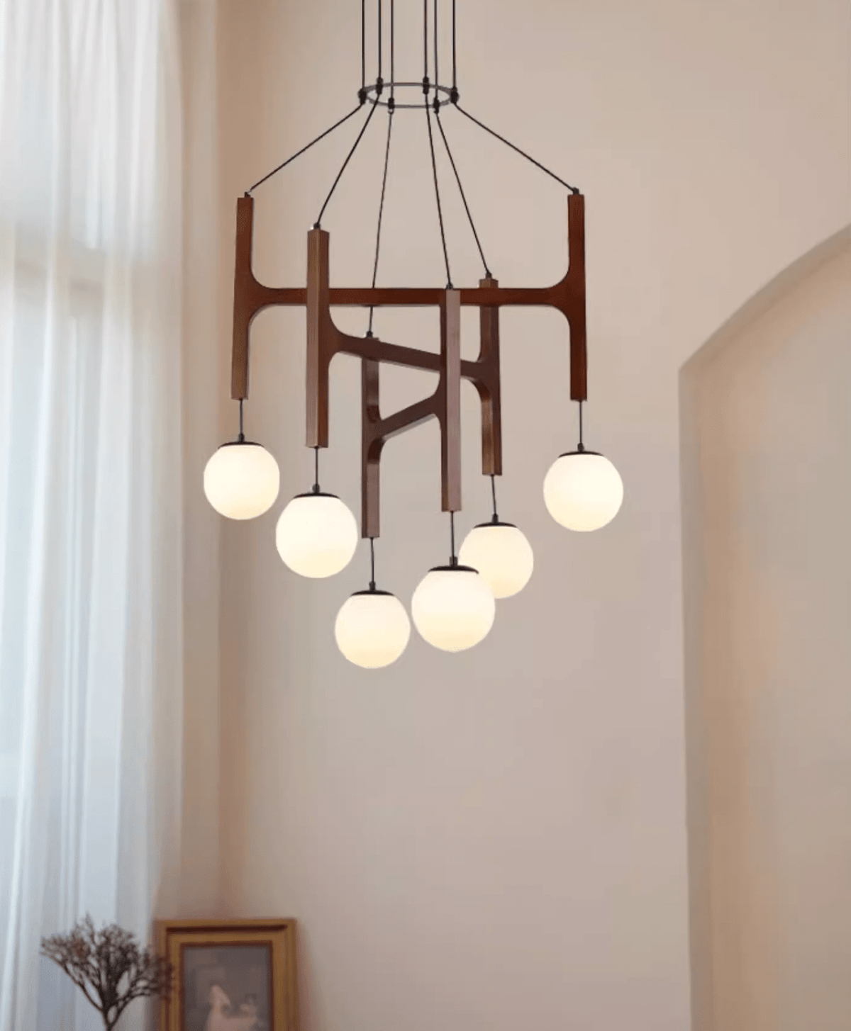 Xylocube Geometrisch Hout Bolvormig Hanglamp