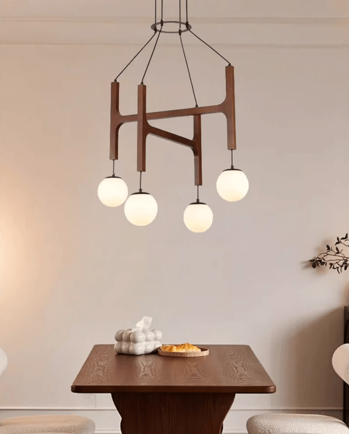 Xylocube Geometrisch Hout Bolvormig Hanglamp