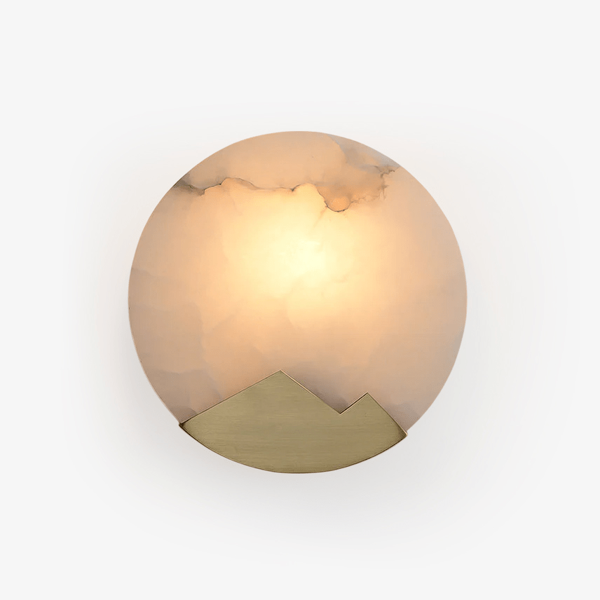 Nivisenne bergvormige wandlamp van albast