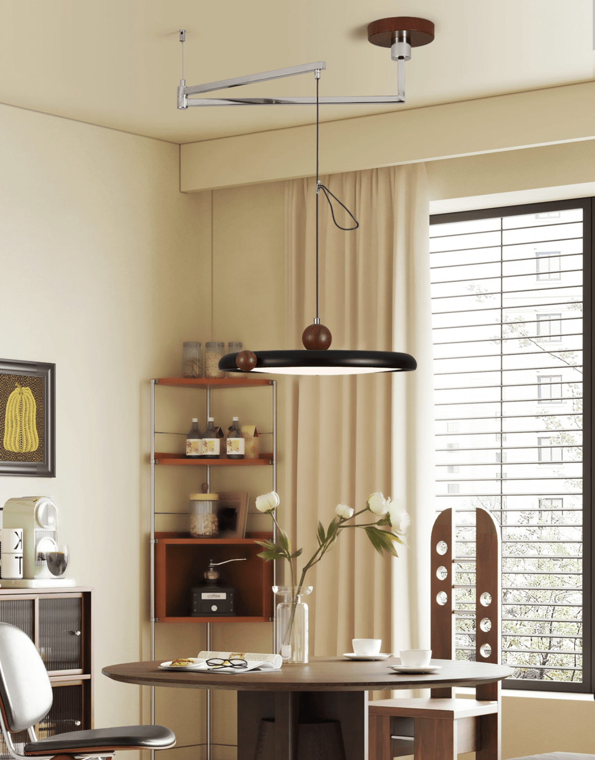 Ruby Lijn Zwenkarm Hanglamp