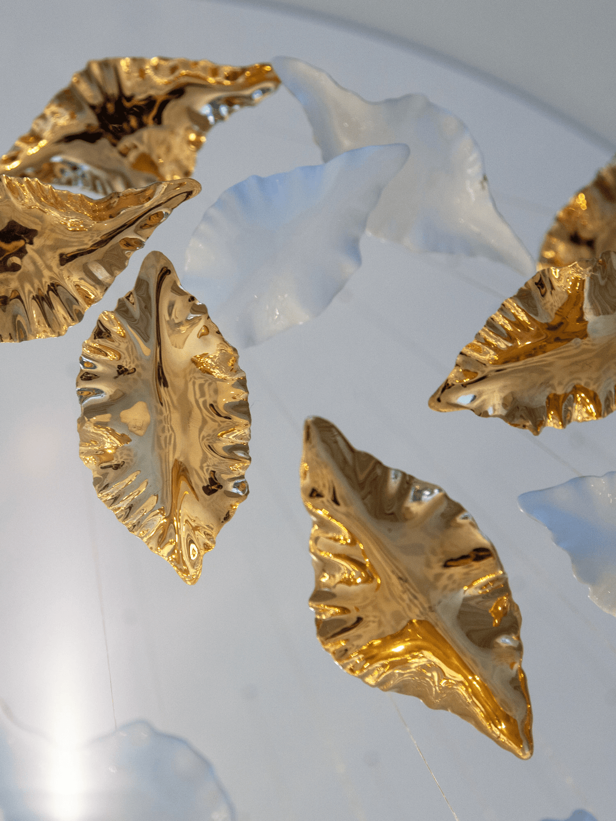 Folia Blad Verdraaide Sculpturale Kroonluchter