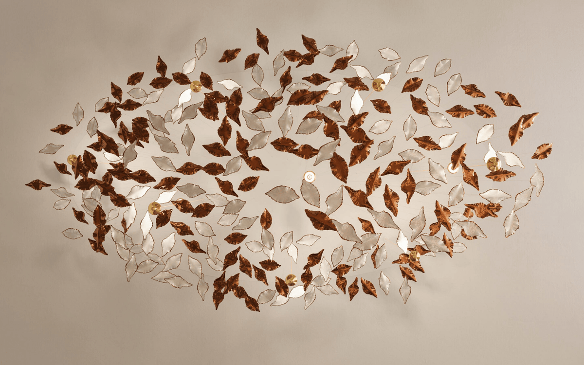 Folia Blad Verdraaide Sculpturale Kroonluchter
