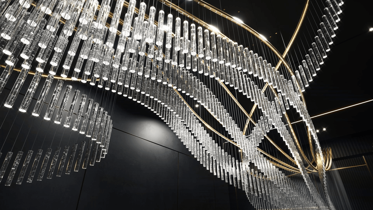 Rivella Shimmering Cascade  Kristallen glas Kroonluchter