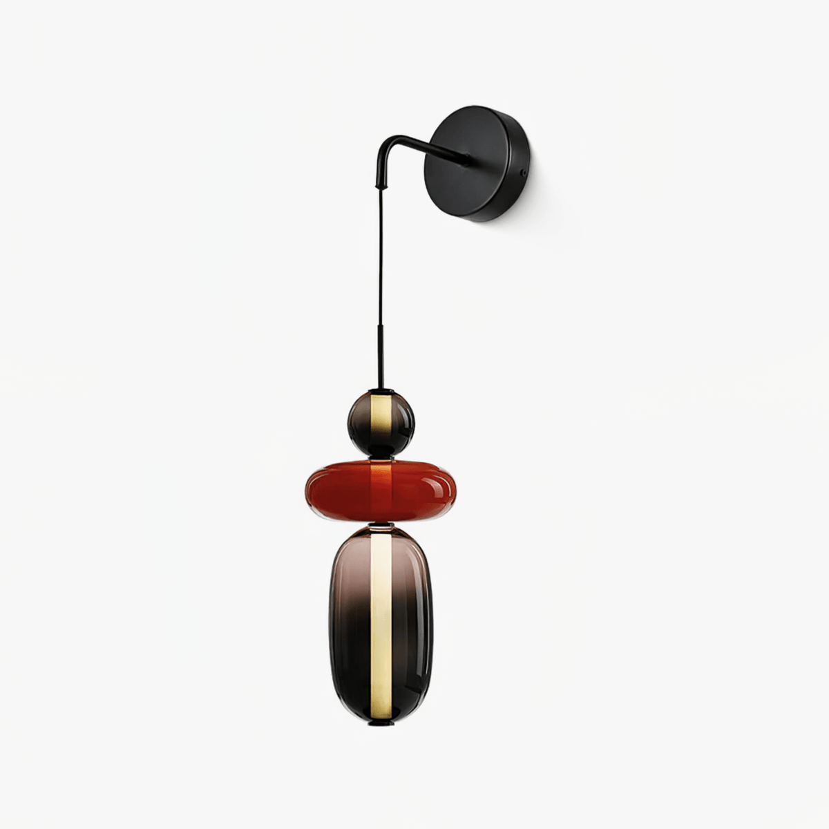 Ralvyn wandlamp met glazen kap