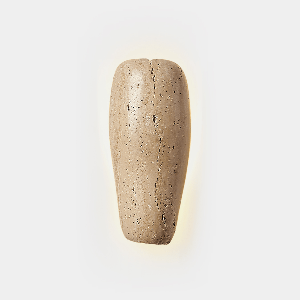 Haldenra wandlamp met aardse stenen afwerking