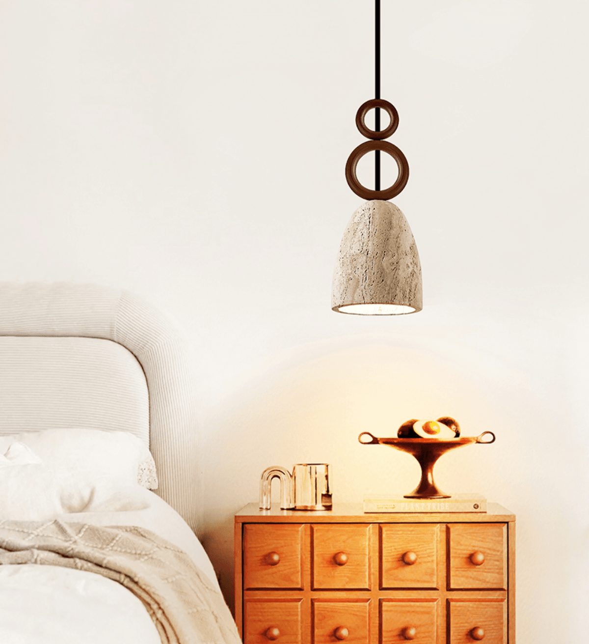 Nerirelia hanglamp met steenresonantie