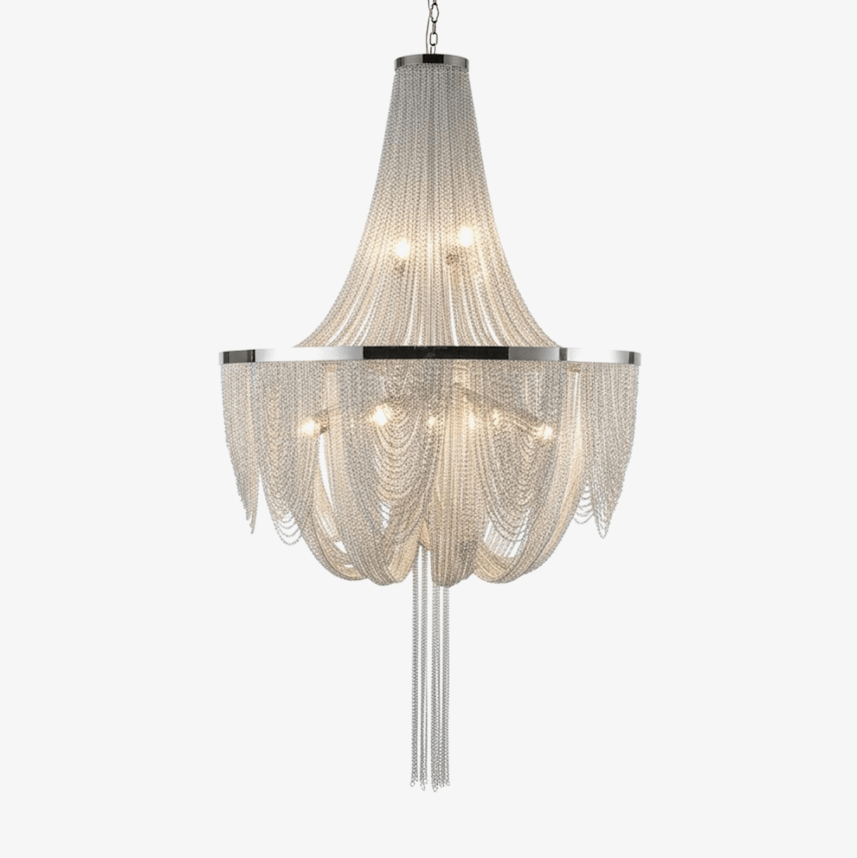 Serein Zilveren Ketting Kroonluchter met Tassel