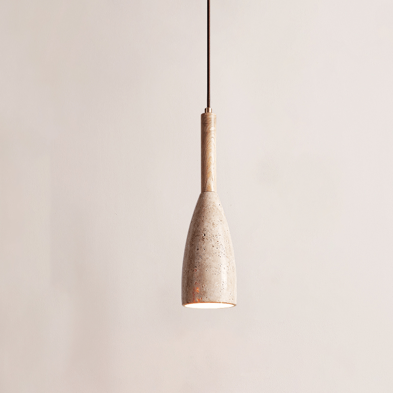 Nerian travertin traanvormige hanglamp