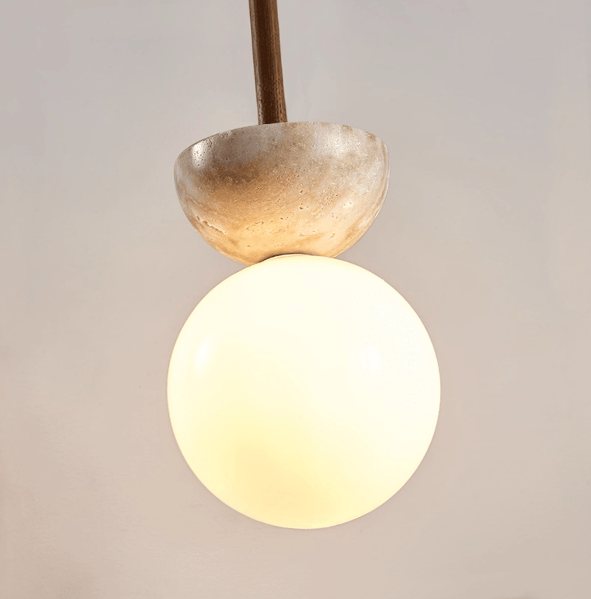 Calixen travertin Half Duo hanglamp