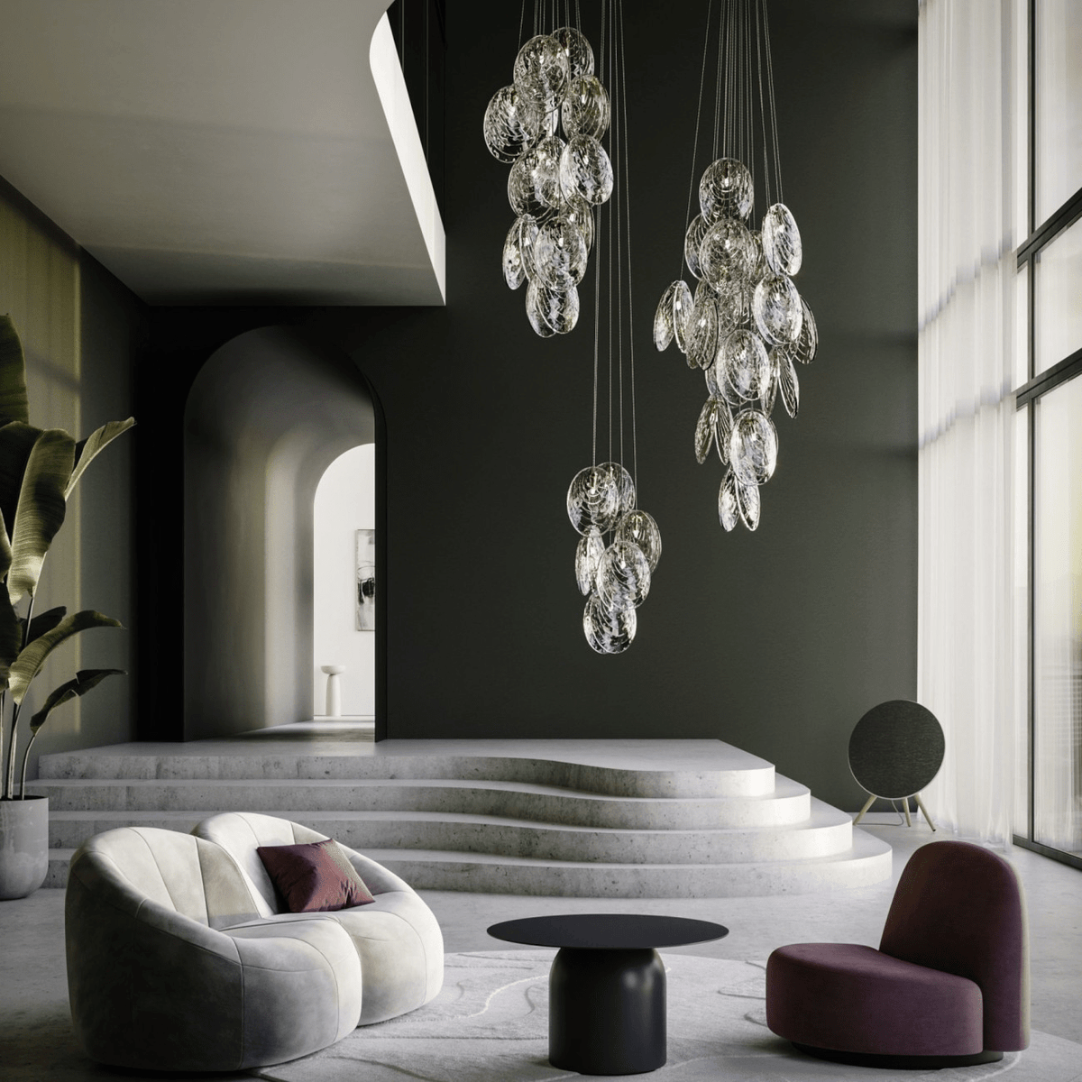 Thalassic Shell Architectural Cluster Kroonluchter