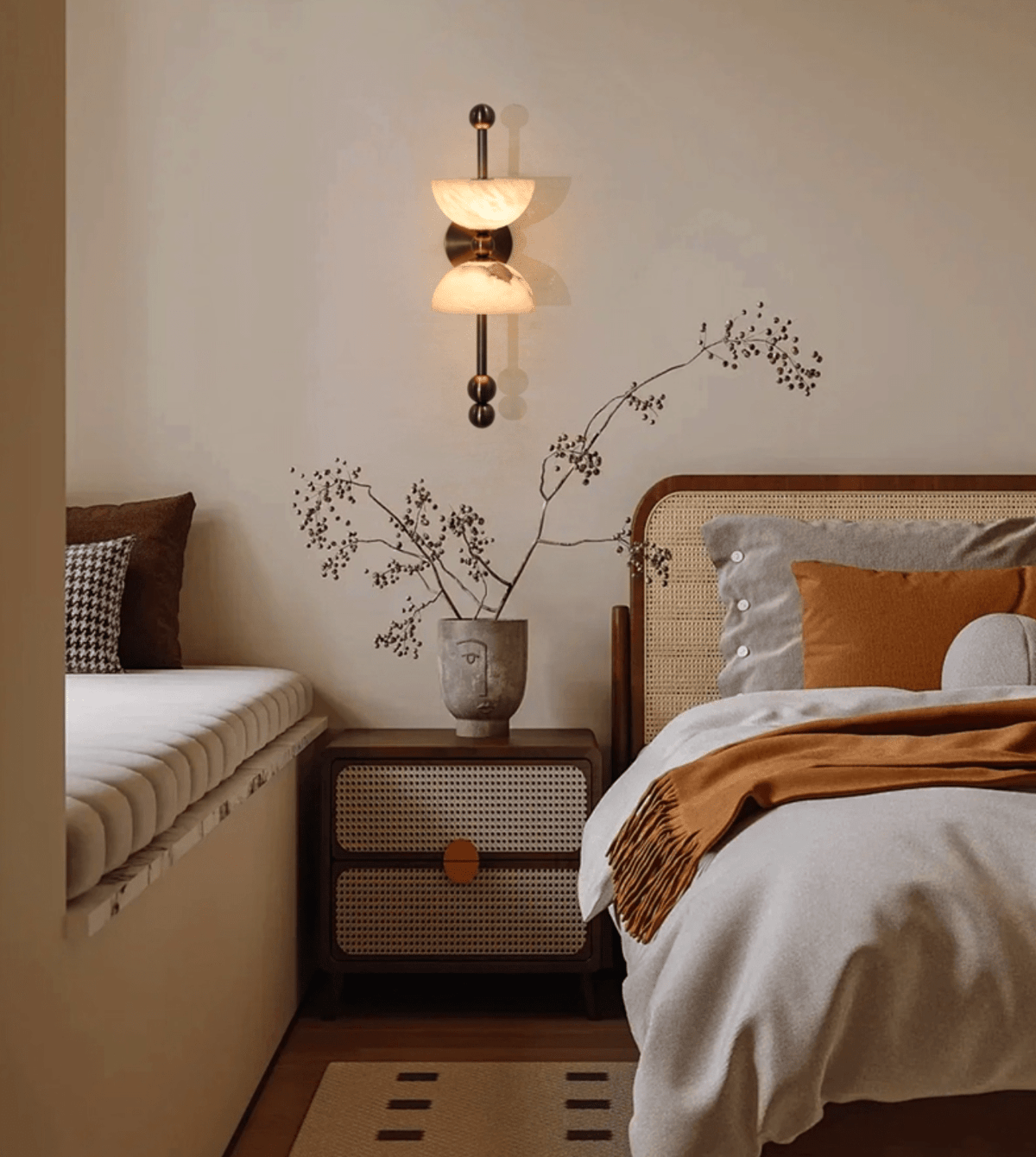 Seraphin albasten wandlamp