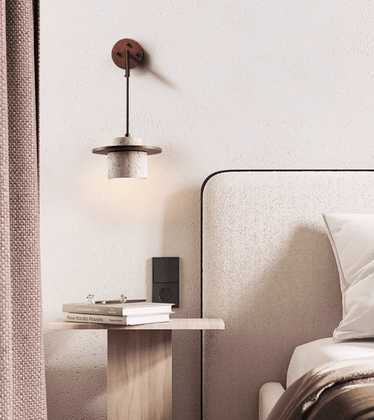 Neririse Cylindrical Stone wandlamp