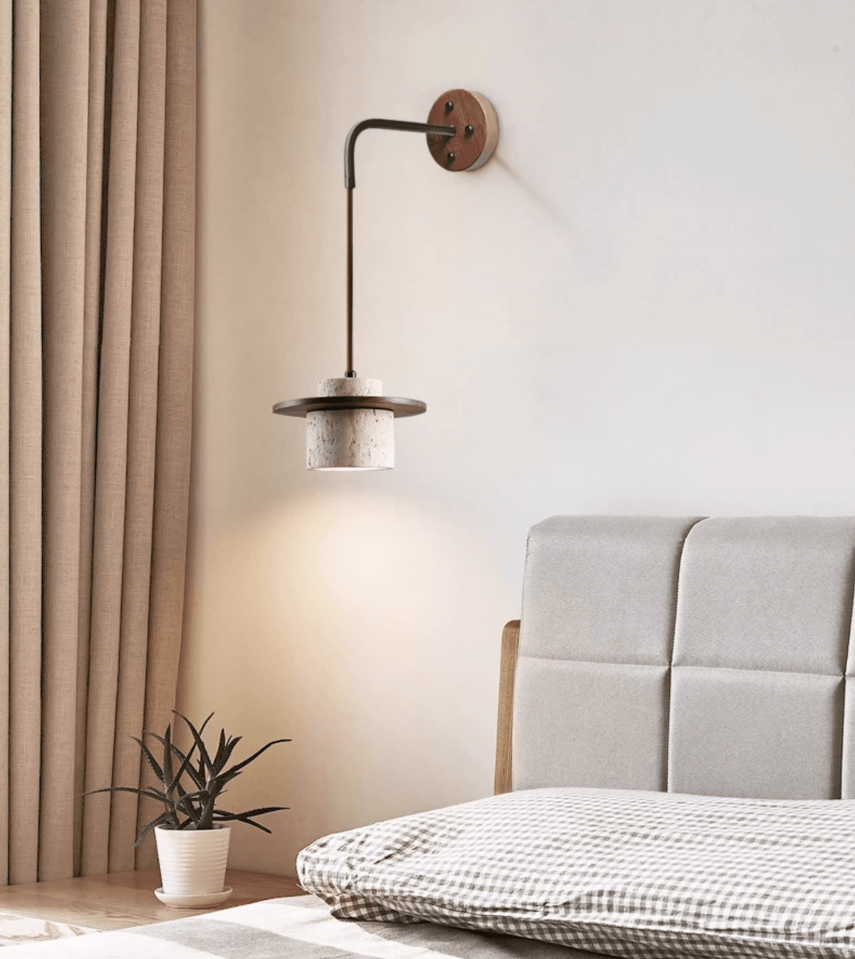 Neririse Cylindrical Stone wandlamp