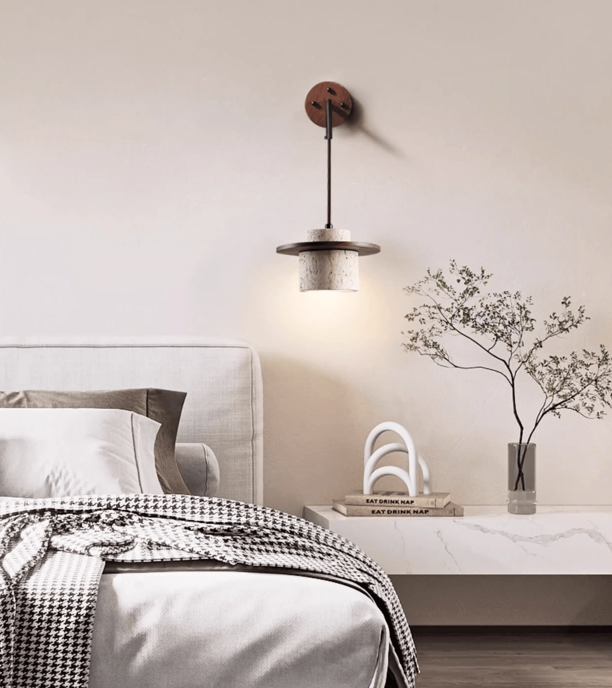 Neririse Cylindrical Stone wandlamp