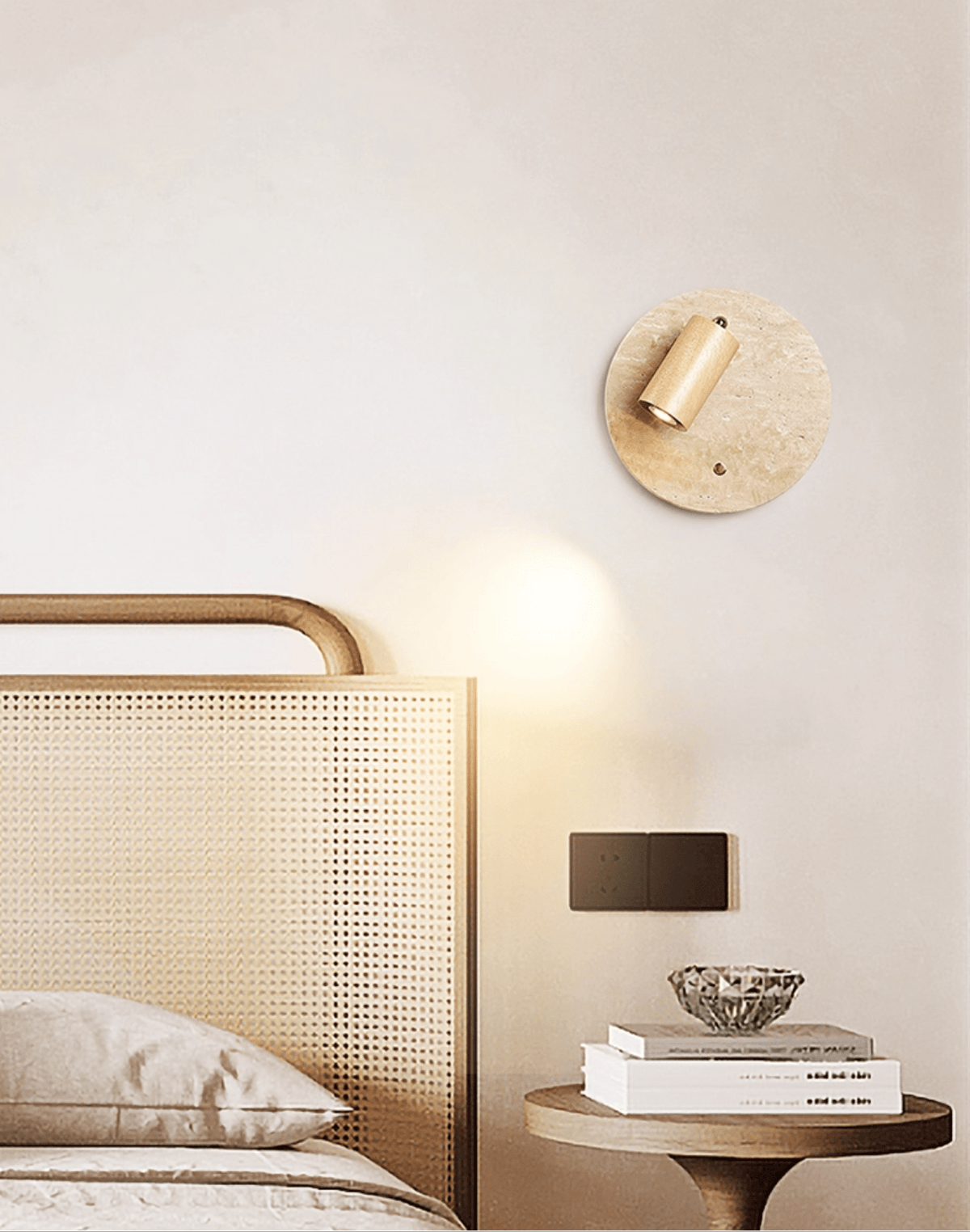 Vantorel travertin Spot wandlamp