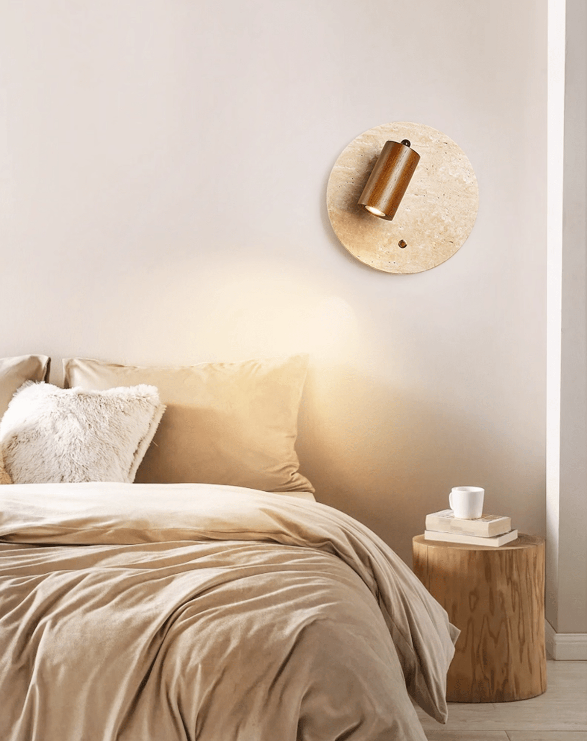 Vantorel travertin Spot wandlamp