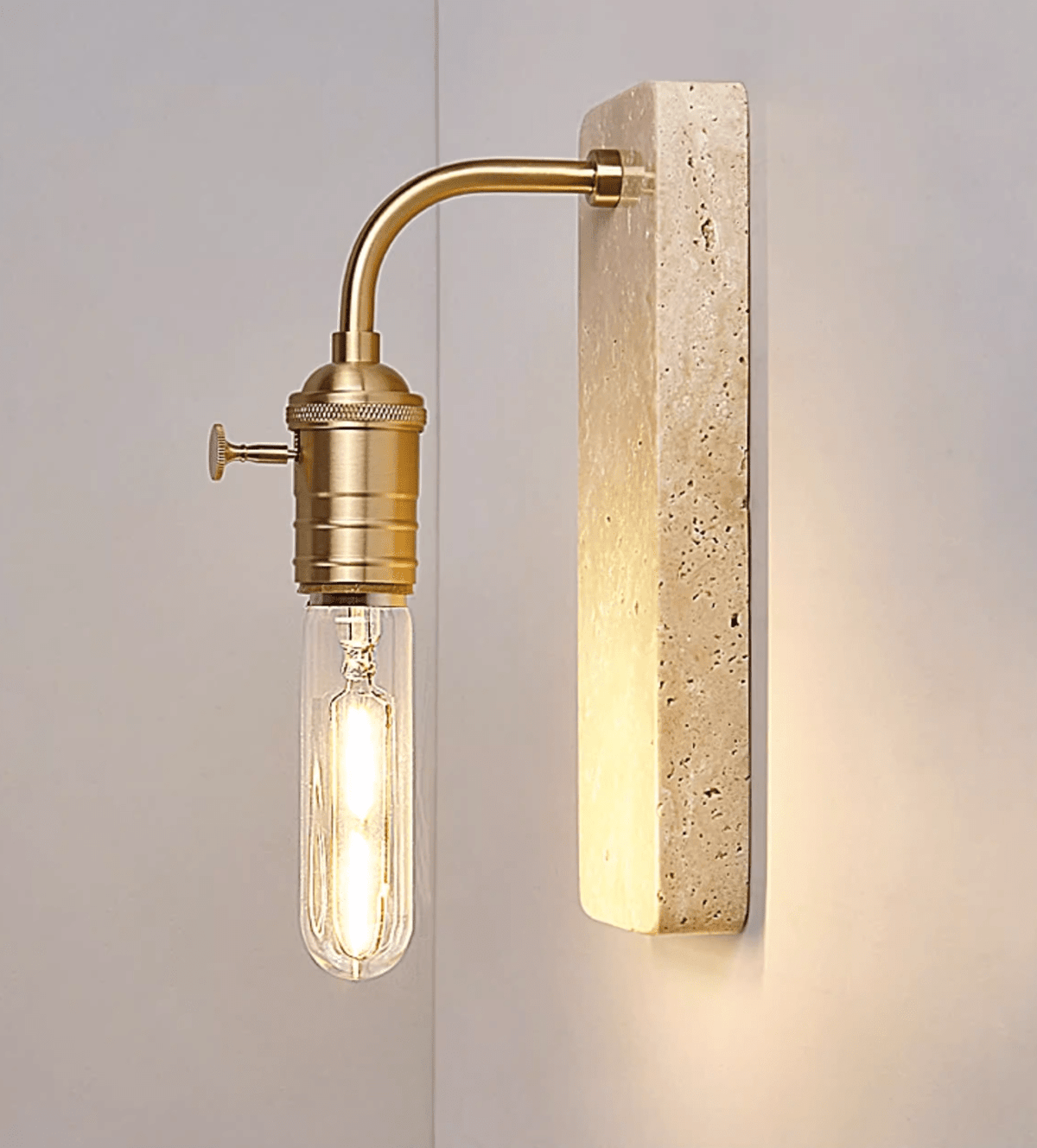 Alistair Industriële wandlamp met geel steen