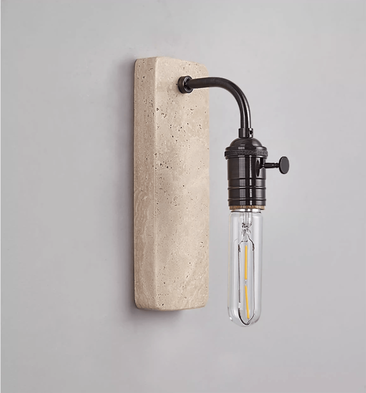 Alistair Industriële wandlamp met geel steen
