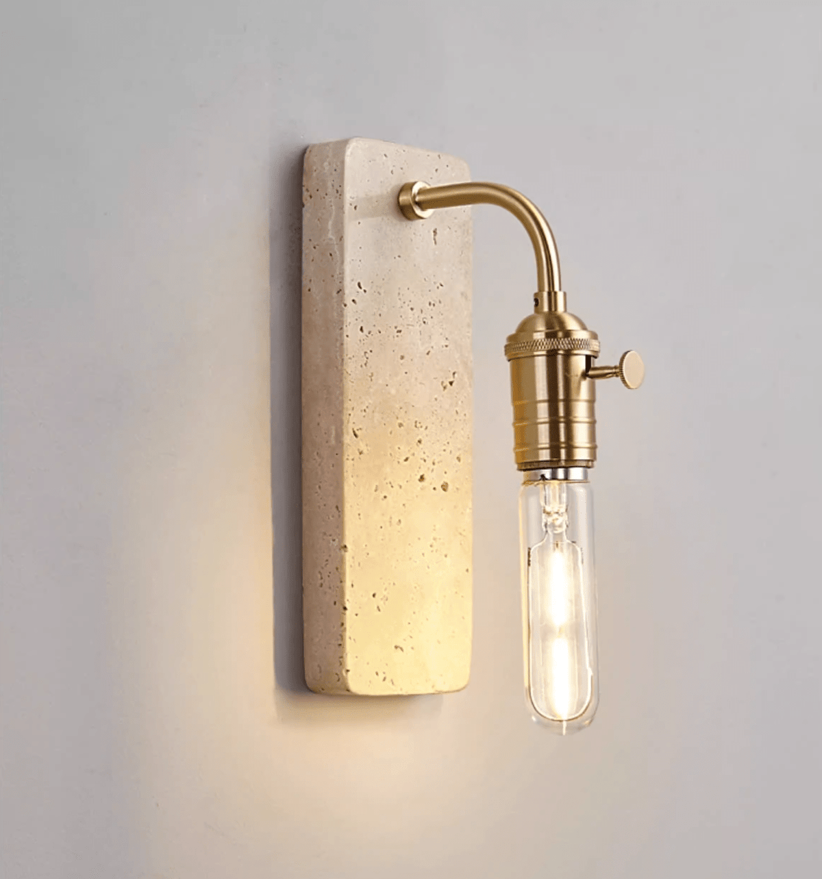 Alistair Industriële wandlamp met geel steen