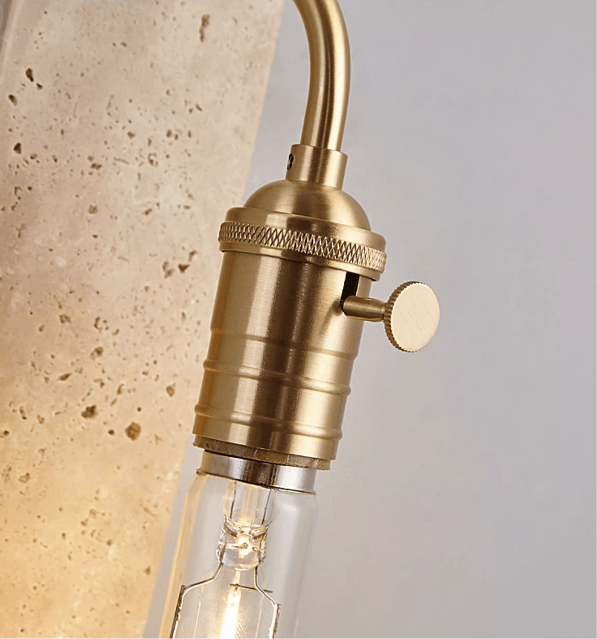 Alistair Industriële wandlamp met geel steen