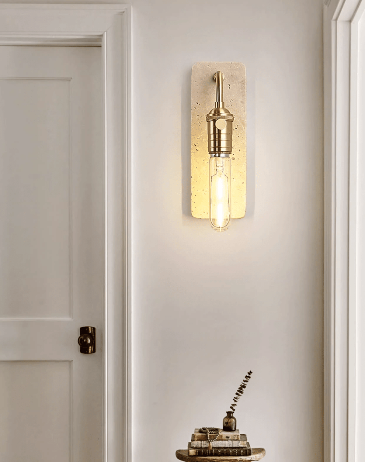 Alistair Industriële wandlamp met geel steen