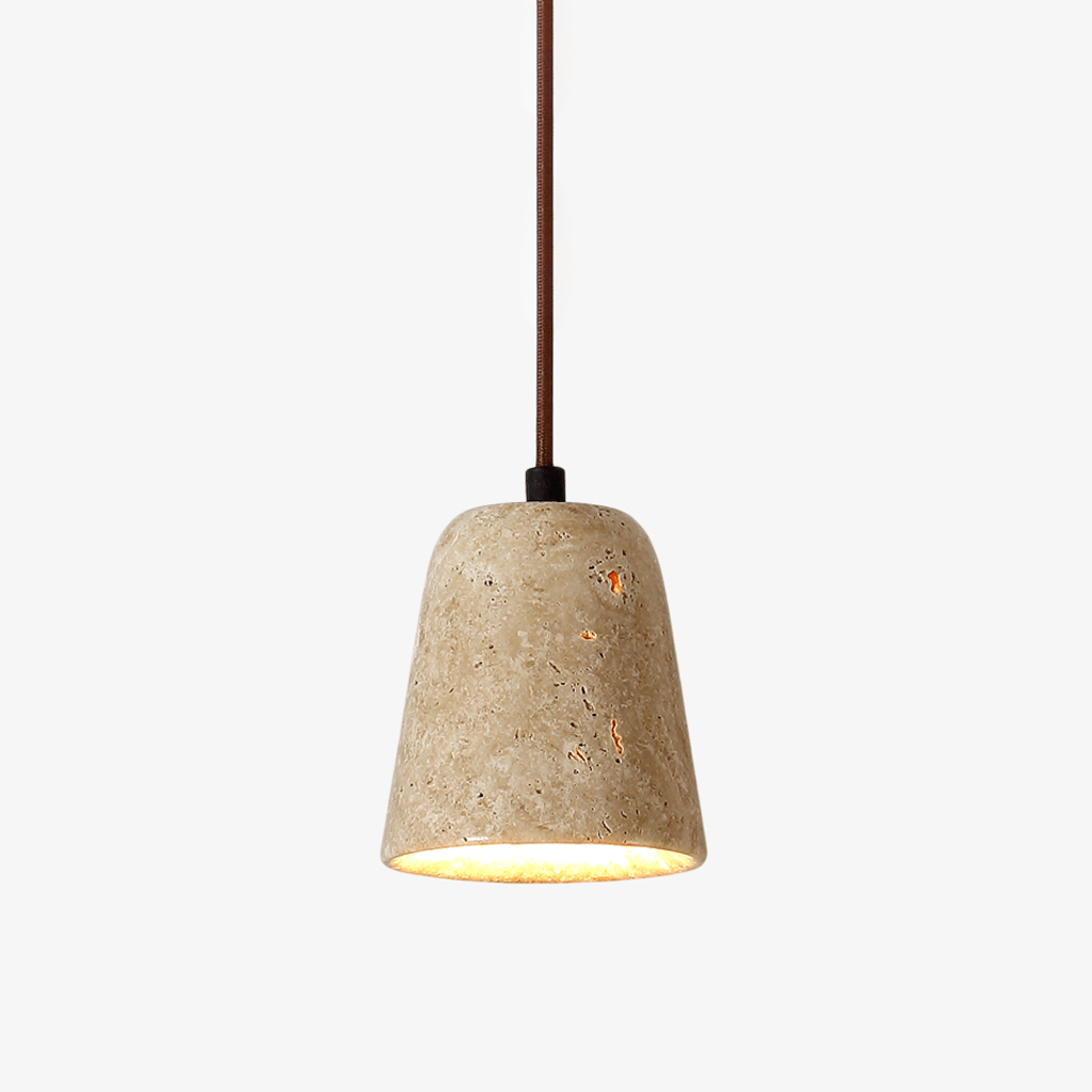 Earthy Geel travertin hanglamp